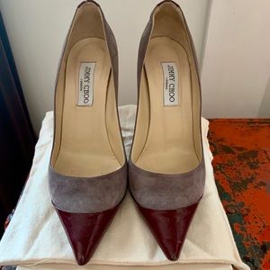Dark mauve/claret Jimmy Choo pumps, size 39